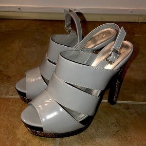 Jessica Simpson leather sandal heel.